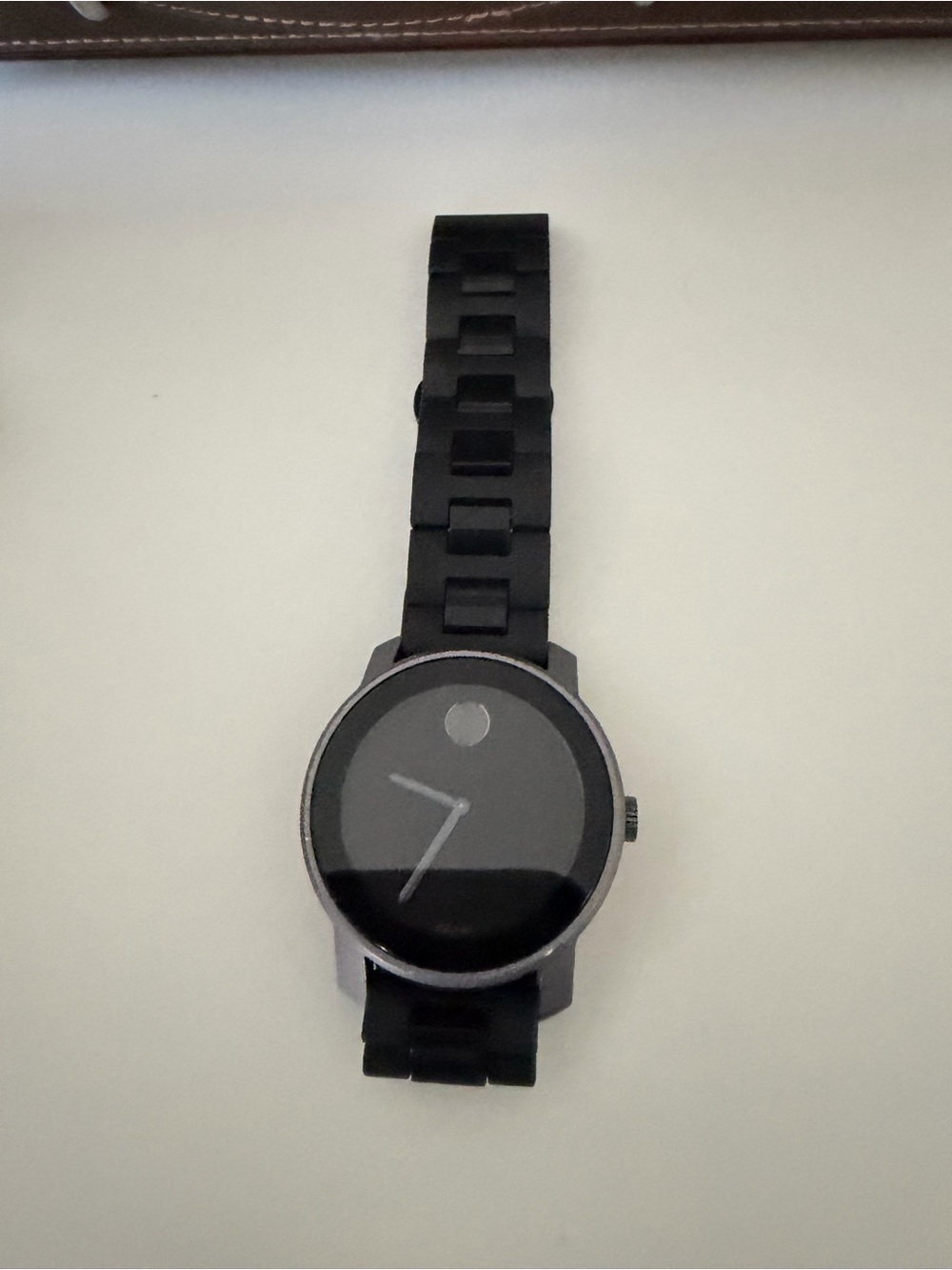 Men black movado watch